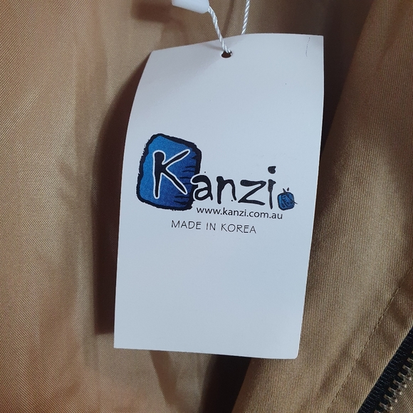 NWT Mens trench coat long Sz M/L korean overcoat beige Brown casual windbreaker - Picture 5 of 7